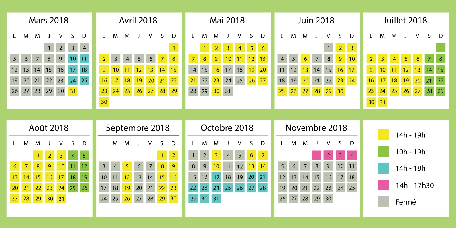 calendrier horaires douverture saison 2018 pars grimpobranches orient troyes